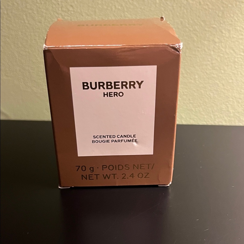 Burberry Hero Scented Candle - Brown and Gold
